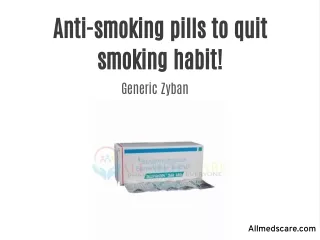 anti smoking pills to quit smoking habit generic