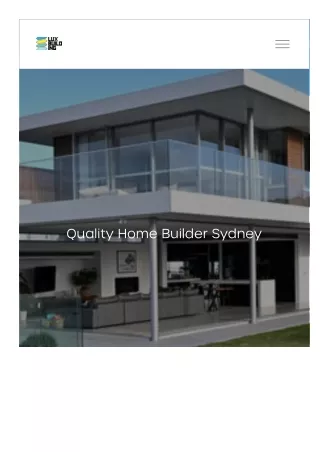 Quality Home Builder Sydney