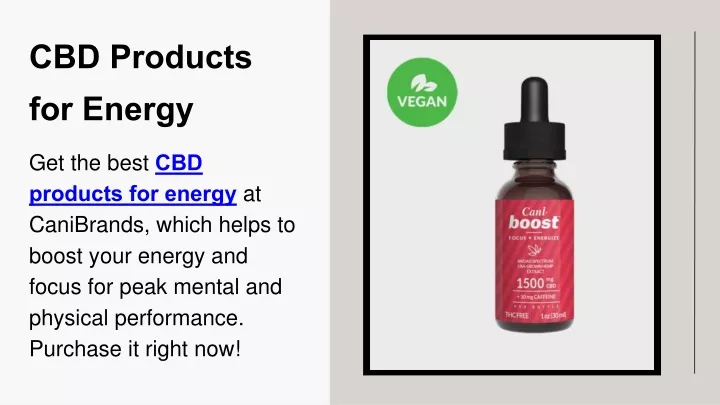 cbd products for energy