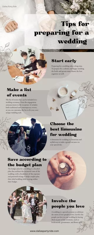 Tips for preparing for a wedding