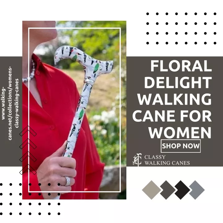 floral delight walking cane for women shop now