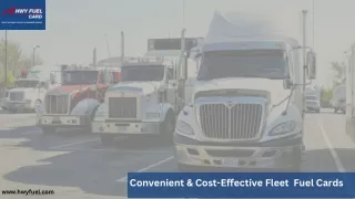 Convenient & Cost-Effective Fleet Fuel Cards- HWY Fuel Card