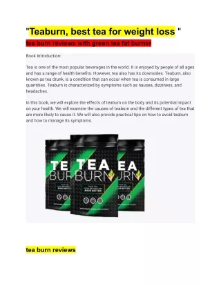 best tea for weight loss