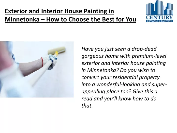 exterior and interior house painting