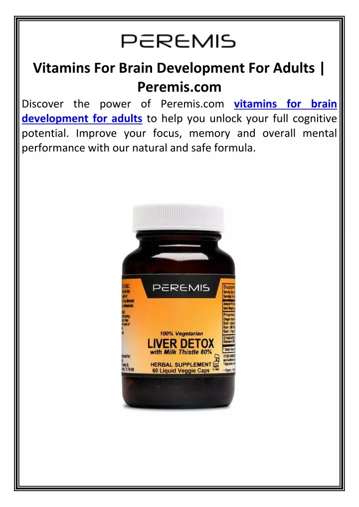 vitamins for brain development for adults peremis