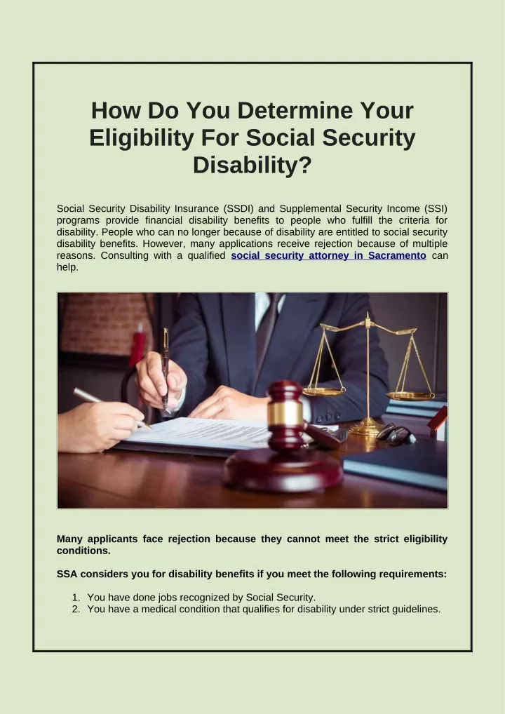 how do you determine your eligibility for social