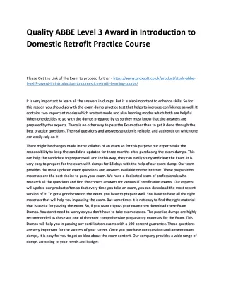 quality abbe level 3 award in introduction