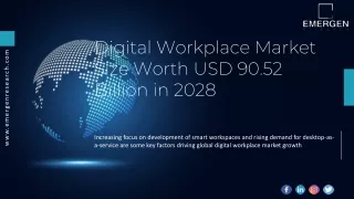 Digital Workplace Market Deamand And Scope