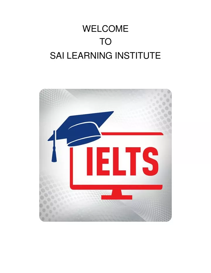 welcom e to sai learning institute