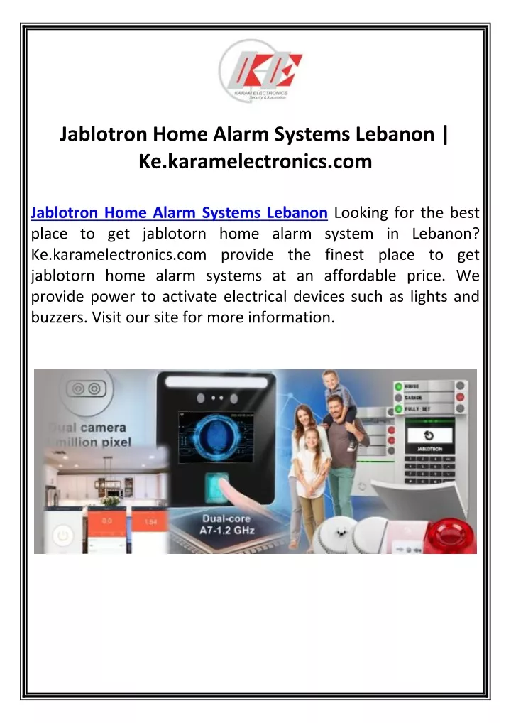 jablotron home alarm systems lebanon