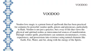 The Power Of Voodoo Spells For Your Love Life