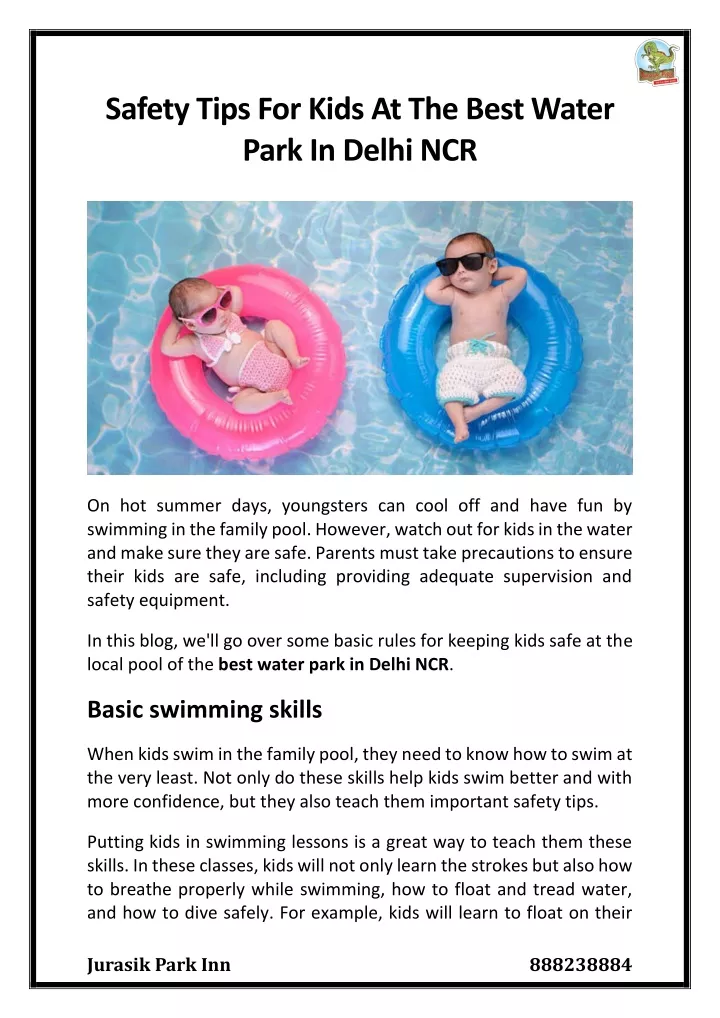 safety tips for kids at the best water park