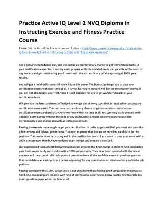 practice active iq level 2 nvq diploma
