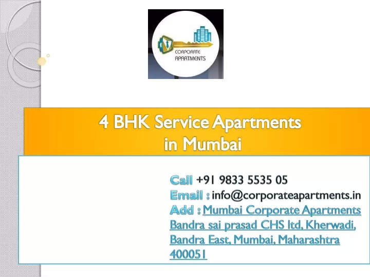 4 bhk service apartments in m umbai