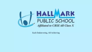 Best CBSE schools in Panchkula | Hallmark School