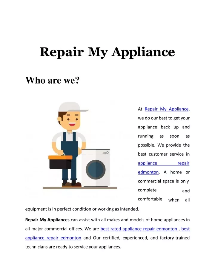 repair my appliance