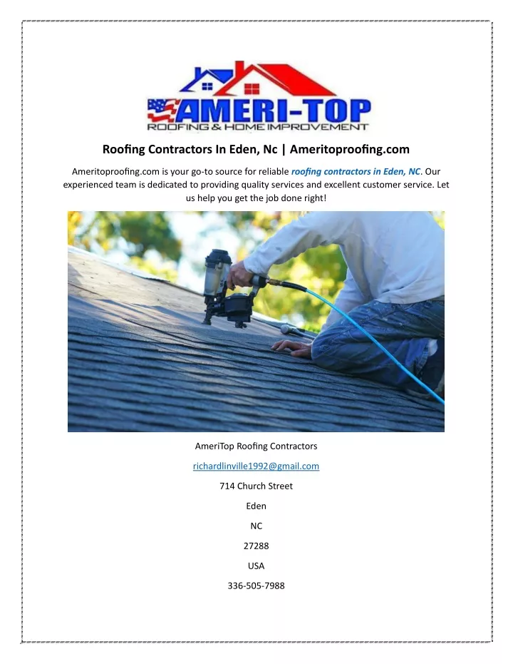 roofing contractors in eden nc ameritoproofing com