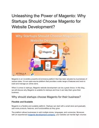 unleashing the power of magento why startups