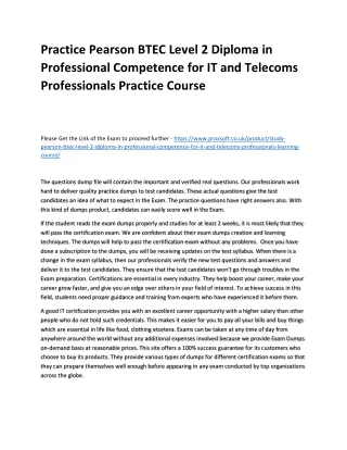 practice pearson btec level 2 diploma
