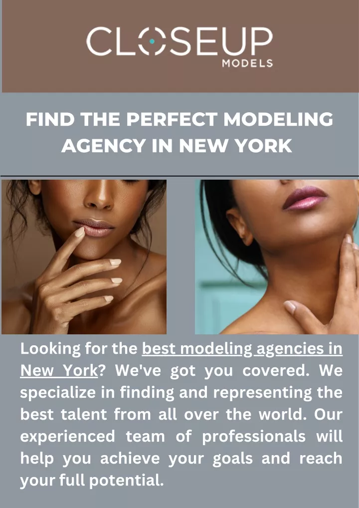 find the perfect modeling agency in new york