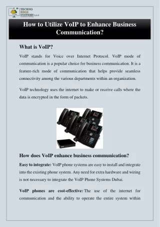 How to Utilize VoIP to Enhance Business Communication?