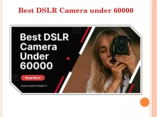 Best DSLR Camera Under 60000