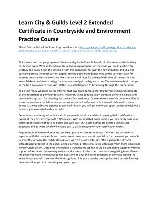 learn city guilds level 2 extended certificate