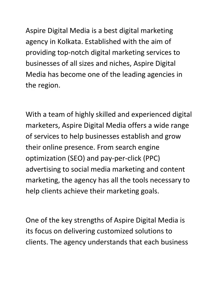 aspire digital media is a best digital marketing