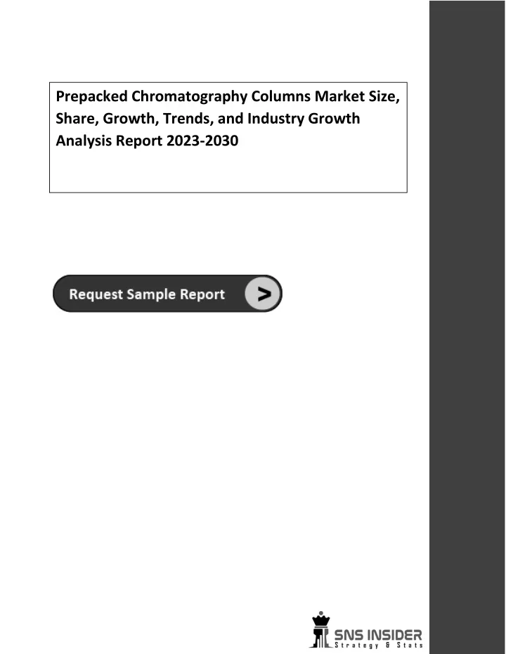 prepacked chromatography columns market size