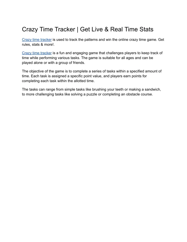 crazy time tracker get live real time stats