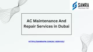 AC Maintenance And Repair Services in Dubai