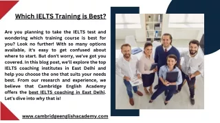best IELTS coaching Institute in East Delhi