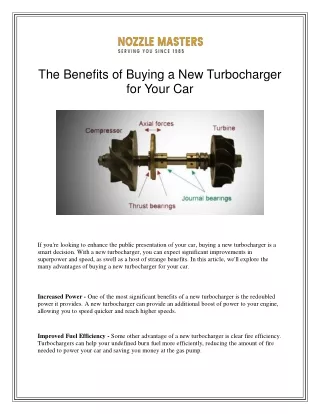 The Benefits of Buying a New Turbocharger for Your Car