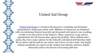 United Aid Group: Your Pathway to Debt-Free Living