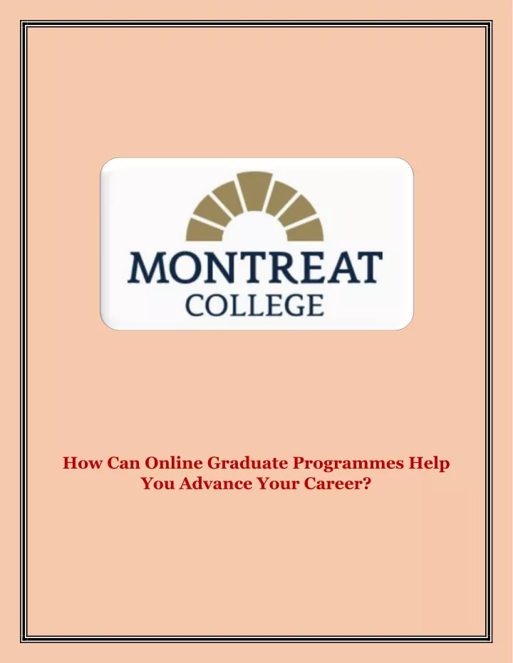 how can online graduate programmes help