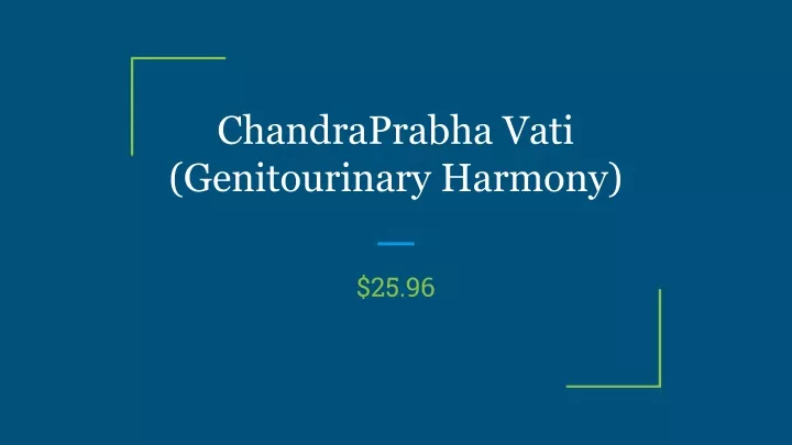 chandraprabha vati genitourinary harmony