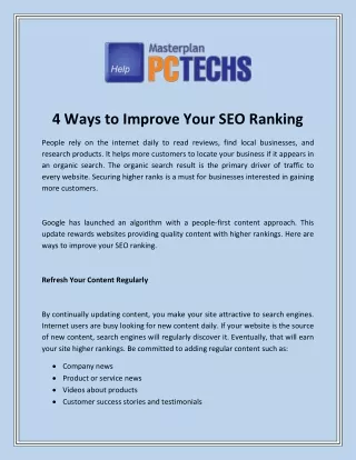 4 Ways to Improve Your SEO Ranking