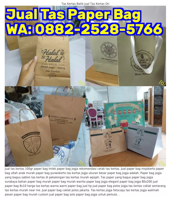 tas kertas batik jual tas kertas ori