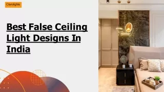 Best False Ceiling Lights Designs In India