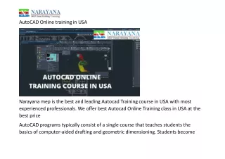 AutoCAD Online training in USA