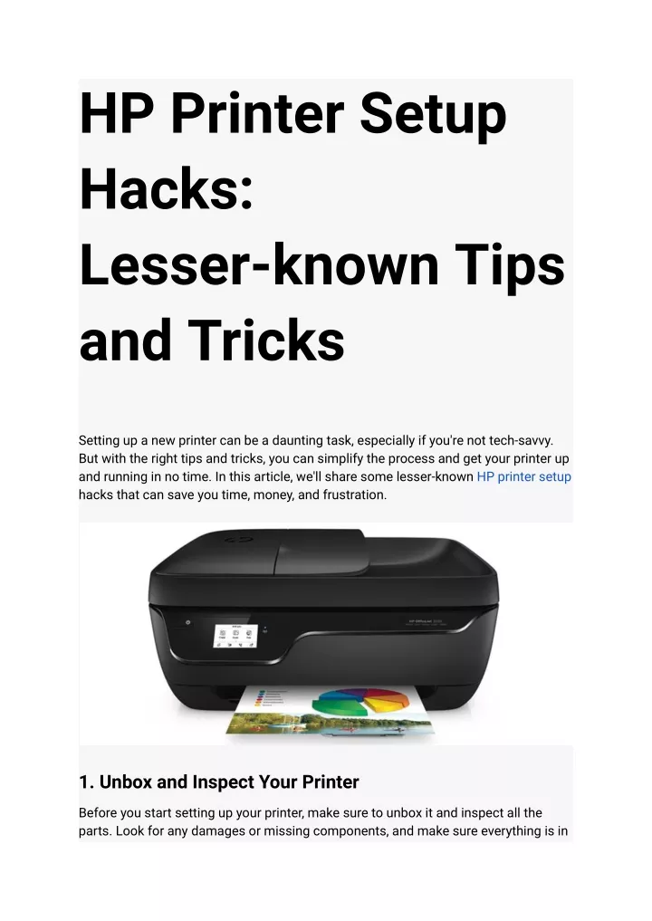 hp printer setup hacks lesser known tips