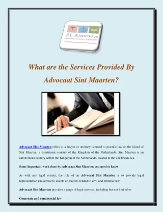 what are the services provided by