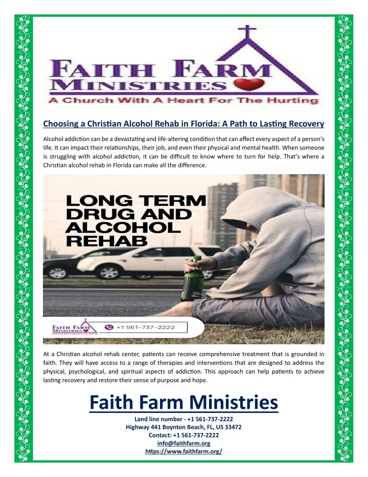 choosing a christian alcohol rehab in florida