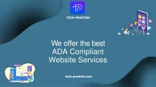 ADA compliant website development services - Tech Prastish