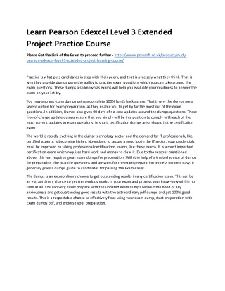 learn pearson edexcel level 3 extended project