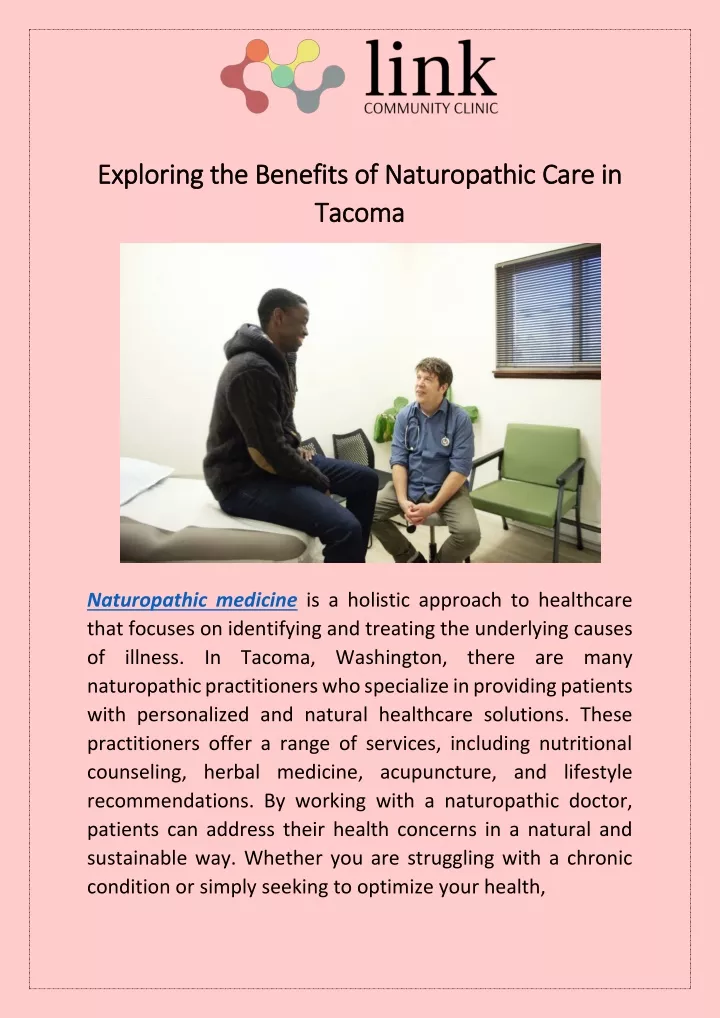 exploring the benefits of naturopathic care