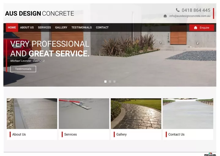 0418 864 445 info@ausdesignconcrete com au