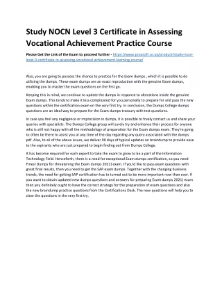 study nocn level 3 certificate in assessing