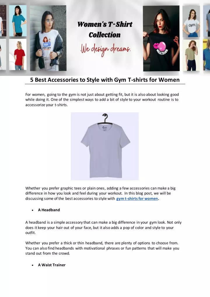 5 best accessories to style with gym t shirts