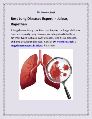 Best Lung Diseases Expert in Jaipur, Rajasthan